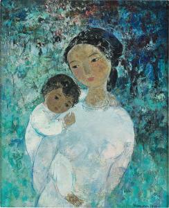 DAM VU CAO 1908-2000,Mother and child,1963,Sotheby's GB 2024-04-06