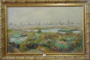DAMAYE George William 1875,Etude de paysage hollandais,Siboni FR 2016-02-14