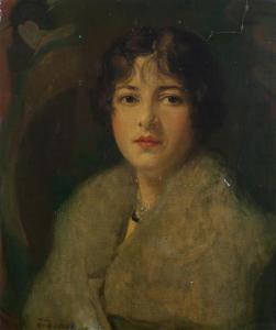 DAMAYE George William 1875,Portrait of a Woman,Hindman US 2015-05-06