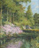 DAMIEN Francois Joseph 1879-1973,Jardin au printemps,Horta BE 2018-02-26