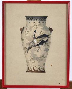 DAMMOUSE Albert 1848-1926,Projet pour un vase japonisant,Adjug'art FR 2017-12-13