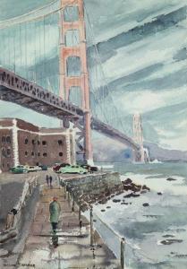 DAMPIER William 1910-1985,Golden Gate from Fort Point,John Moran Auctioneers US 2020-06-24
