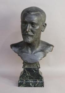 DAMPT Jean Auguste 1853-1946,Buste d'homme barbu à la cravate nouée,1879,Auxerre Enchères 2018-11-25