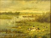 DAMSTRA J 1898-1963,Ducks Along The Shore,Kodner Galleries US 2016-05-18