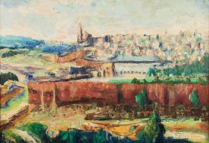 DAN THERESE 1913-1976,View of Jerusalem,1959,Capes Dunn GB 2021-10-19