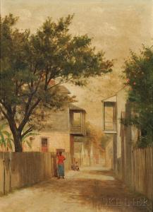 DANA Charles Edmund 1843-1924,Street Scene, St. Augustine, Florida,1884,Skinner US 2016-01-22
