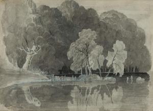 DANBY Francis 1793-1861,Lake with trees,Rosebery's GB 2022-07-19
