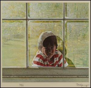 DANBY Kenneth Edison, Ken 1940-2007,Boy in the Window,1974,Heffel CA 2011-08-25