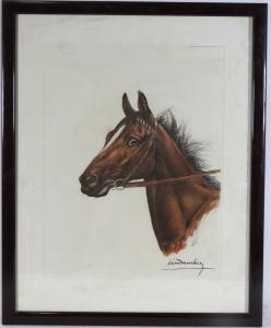 DANCHIN Leon 1887-1939,Tête de cheval,Hotel des ventes Giraudeau FR 2024-02-14