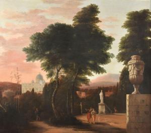 DANCKERTS Hendrick 1625-1685,Classical Italianate landscape with figures,1675,Dreweatts 2019-07-31