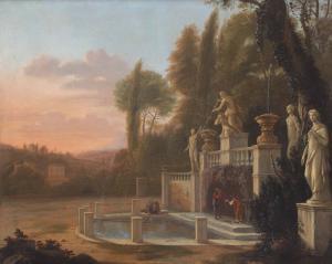 DANCKERTS Hendrick 1625-1685,Paesaggio con fontana,Cambi IT 2018-05-30