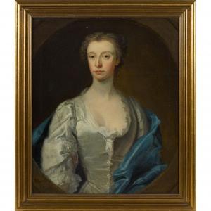 DANDRIDGE Bartholomew 1691-1755,portrait of a woman,Pook & Pook US 2017-04-29