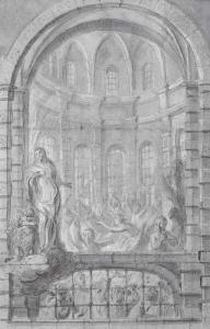 DANEELS Joos 1618-1663,Une scène d'enfer dans une église,Christie's GB 2002-03-21