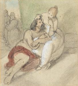 DANHAUSER Josef 1805-1845,Samson und Delila,1835,Palais Dorotheum AT 2023-10-04