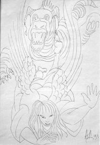 DANIEL Andrei 1952,A Composition with a Dragon,1993,Rakursi BG 2010-03-17