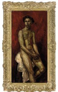 DANIEL HERBERT REEVE Reginald 1908-1999,Study of a nude man, traditionally identified as,Christie's 2010-06-22