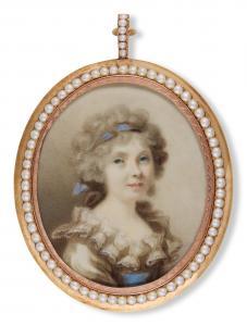 DANIEL Joseph 1760-1803,Portrait of Mrs Dawson,1785,Sotheby's GB 2021-12-09