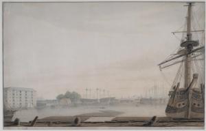 daniel william 1769-1837,The East India Docks, London,Woolley & Wallis GB 2012-12-12