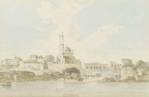 DANIELL Thomas # William,View of a mosque on the river Gumti, Lucknow,Christie's GB 2001-09-27