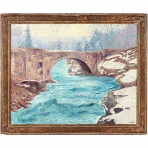 DANIELL William Swift 1865-1933,The Viaduct, Little Falls, NJ,Leland Little US 2015-06-13