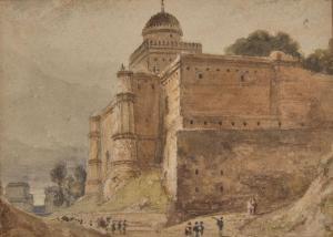 DANIELL William 1769-1837,View of Castle in India,Freeman US 2024-04-17