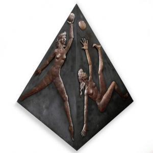 DANIELPOUR Mehri,Pyramid Centerpiece Sculpture with Nude Female Fig,Kodner Galleries 2020-05-20