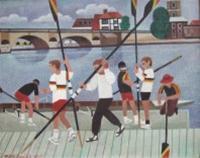 DANIELS Alfred,View of Henley Bridge and Oarsman,1995,The Cotswold Auction Company 2009-07-07