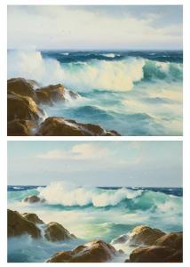 Daniels Earl,Morning Surf and "Early Morning Surf" (two works),John Moran Auctioneers 2019-01-13