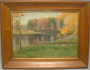 DANIELS Henry 1900-1900,autumn river landscape,1933,Eldred's US 2009-03-14