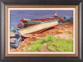 DANILINE Nikolaï 1925,Moored Boats,1972,Dawson's Auctioneers GB 2022-11-24