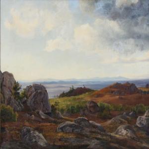 DANISH SCHOOL,Landscape from the Roman Campagna with rocks in th,Bruun Rasmussen DK 2013-11-04