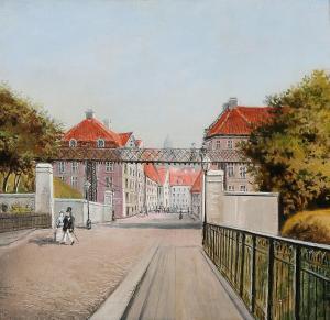 DANISH SCHOOL,Nørreport med udsigt til Frederiksborggade og Kult,1863,Bruun Rasmussen DK 2016-11-07