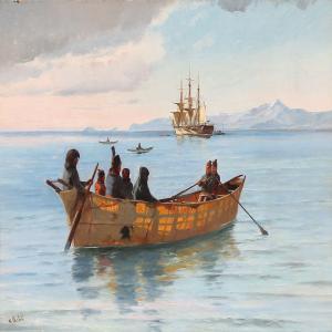 DANISH SCHOOL,View from Greenland,1900,Bruun Rasmussen DK 2014-10-13