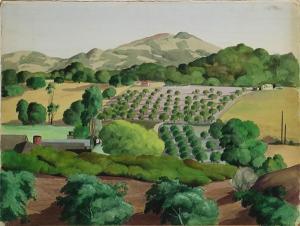 DANN Frode Neilsen 1892-1984,Southern California Foothills,1937,Clars Auction Gallery US 2017-04-23