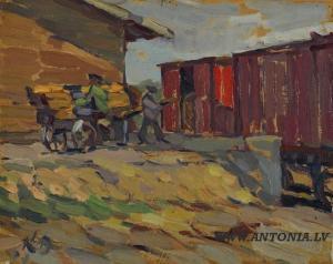 DANNE Karlis 1909-1939,The station,Antonija LV 2009-03-14