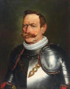 Danner Jean Johann 1868-1939,A portrait of commander in the swiss guard Hans K,1916,Bruun Rasmussen 2017-12-04