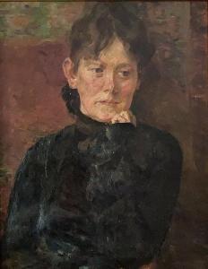 DANNESKJOLD SAMSOE Adam Sophus,Portrait of a lady in contemplation,1912,Bruun Rasmussen 2022-12-22