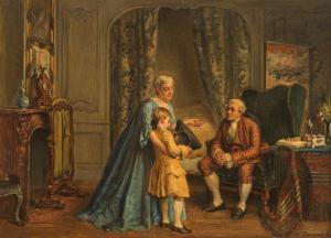 DANSAERT Leon Marie Constant 1830-1909,THE BIRTHDAY,im Kinsky Auktionshaus AT 2023-06-20