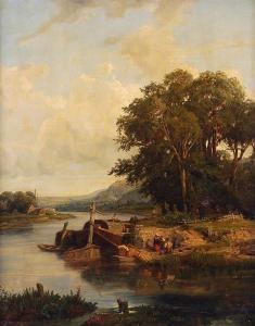 DANVIN Victor Marie Felix 1802-1842,The river crossing,Dreweatts GB 2013-12-02