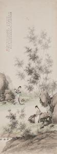 DANXU FEI 1801-1850,Ladies Resting at Bamboo Garden,Bonhams GB 2022-08-23