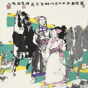 DAOXING ZHANG 1935,CHARACTER AND HORSE,China Guardian CN 2016-03-26