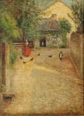 DAPLYN Alfred James 1844-1926,Farmyard in Normandy,Skinner US 2009-09-11