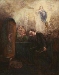 DAPLYN Alfred James 1844-1926,The Australian Artist's Dream of Europe,1898,Shapiro AU 2019-05-28