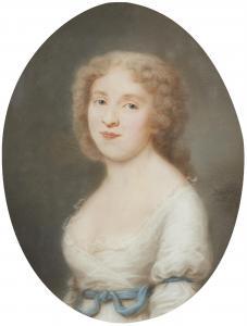 DARBES Joseph Friedrich A. 1747-1810,Portrait of a young Woman in a white Muslin Dres,1796,Lempertz 2022-05-07
