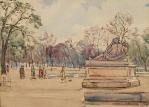 DARBOUR Gaston 1869-1964,Le jardin des Tuileries,Millon & Associés FR 2019-02-21