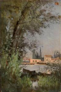 DARDOIZE Louis Emile 1826-1901,Paysage à la barque,Osenat FR 2020-03-15