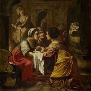 DARET Jean 1613-1668,The Birth of the Virgin,1639,Rosebery's GB 2021-01-27