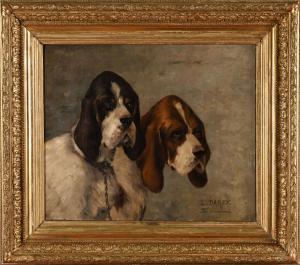DAREY Louis 1863-1914,Les deux chiens de chasse,Conan-Auclair FR 2024-03-09