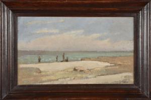 DARGELAS André Henri 1828-1906,La plage,Conan-Auclair FR 2023-07-05