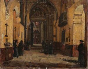 DARIO BARBOSA Carlo 1800-1900,Interior de la Catedral de Sevilla,Anteo Subastas ES 2010-05-27